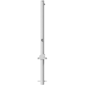 Barrier posts | Steel tube  60 x 2,5 mm | foldable | with triangular locking mechanism | for casting in concretewith ground socket part-no. 470.60approx. 400 mm below ground | hot-dip galvanized | with 2 eyelets